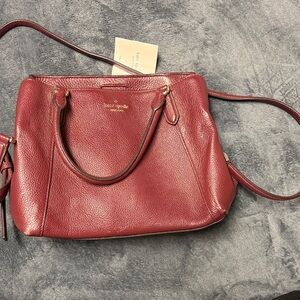 Kate Spade Red-Burgundy Leather purse bag